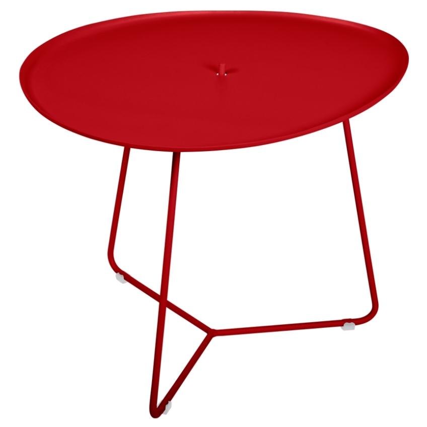Makově červený kovový konferenční stolek Fermob Cocotte