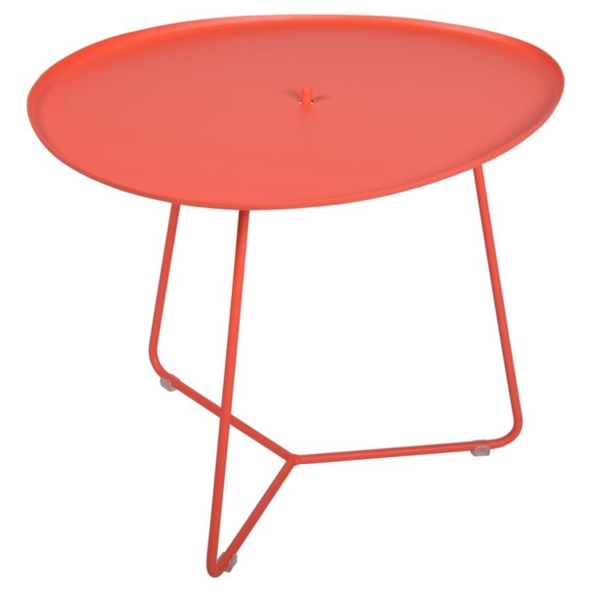 Oranžový kovový konferenční stolek Fermob Cocotte