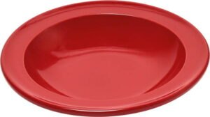 Červený keramický polévkový talíř Emile Henry