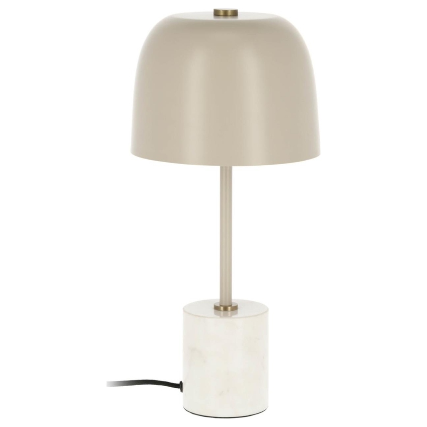 Béžová kovová stolní lampa Kave Home