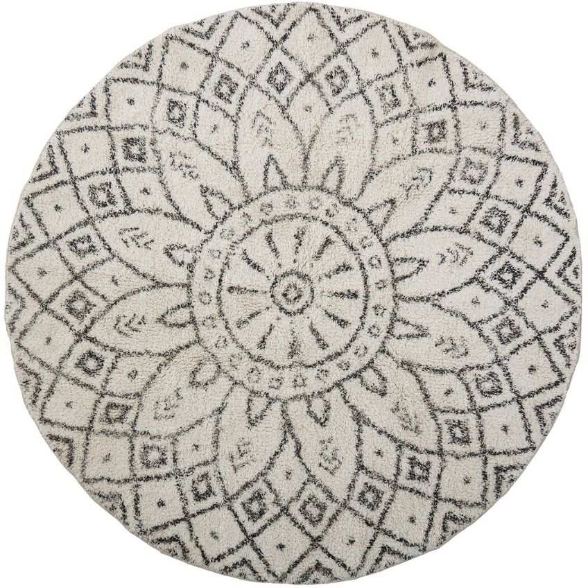 Bílý bavlněný koberec se vzorem Bloomingville