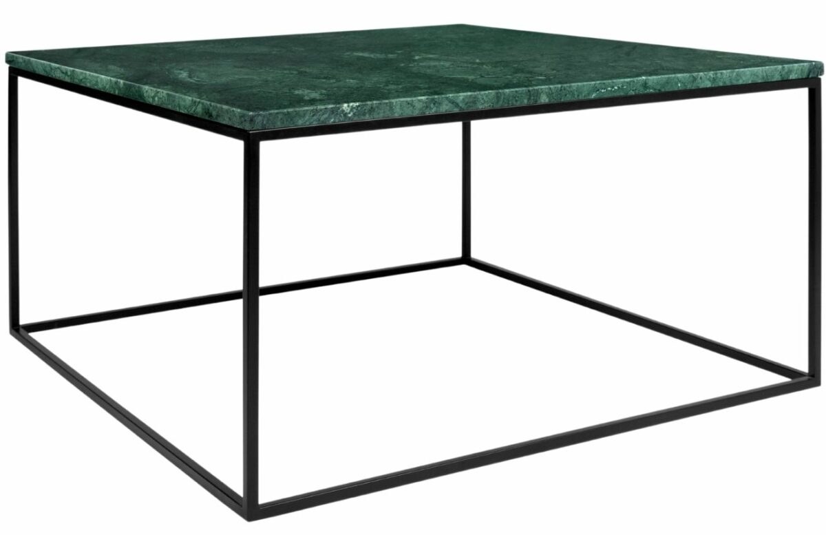 Zelený mramorový konferenční stolek TEMAHOME Gleam 75x75