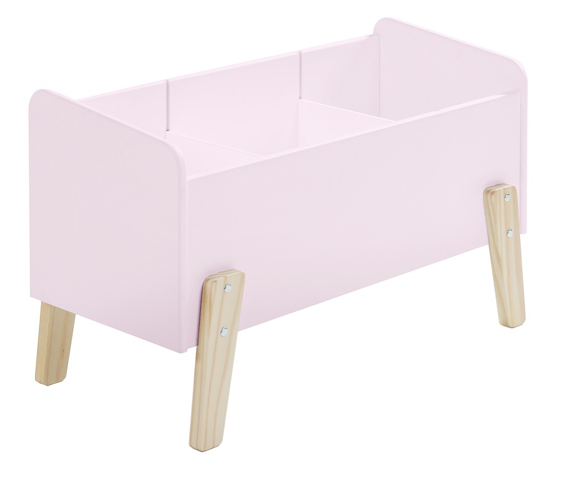Růžový lakovaný úložný box na hračky Vipack