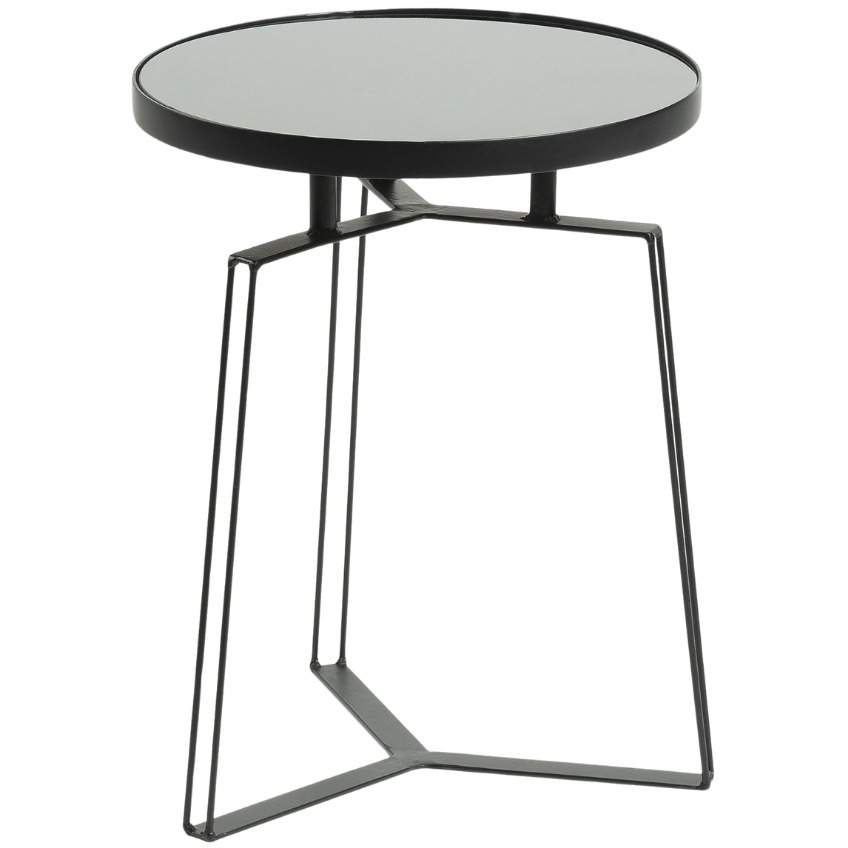 Černý kovový odkládací stolek Kave Home Radim