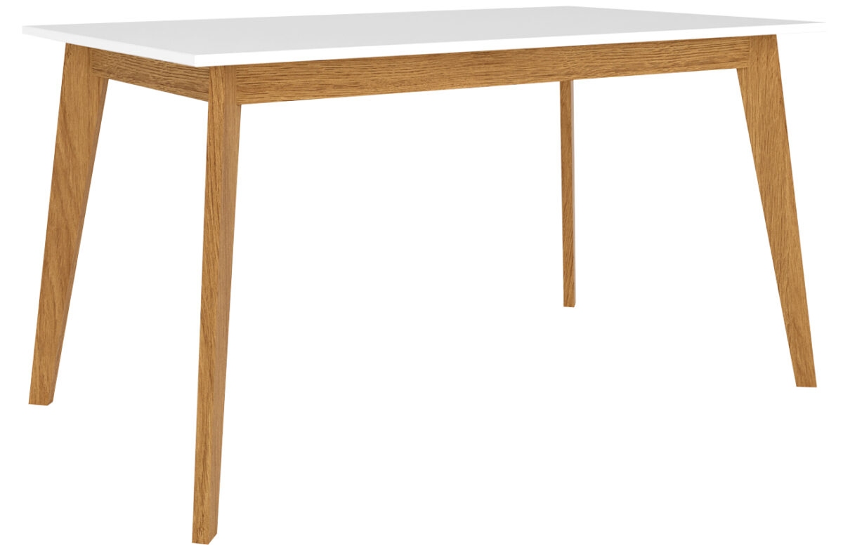 ARBYD Bílý dřevěný jídelní stůl Thia