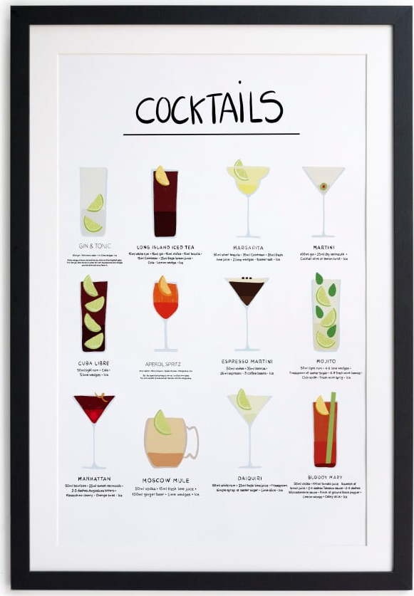 Zarámovaný plakát Really Nice Things Cocktail