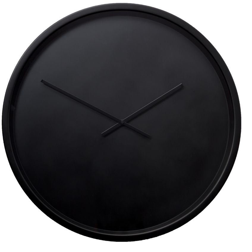 Nástěnné černé minimalistické hodiny