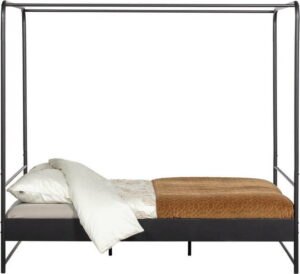 Černá dvoulůžková kovová postel vtwonen Bunk