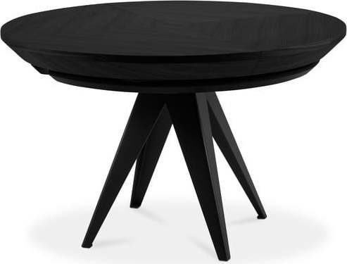 Černý rozkládací stůl z dubového