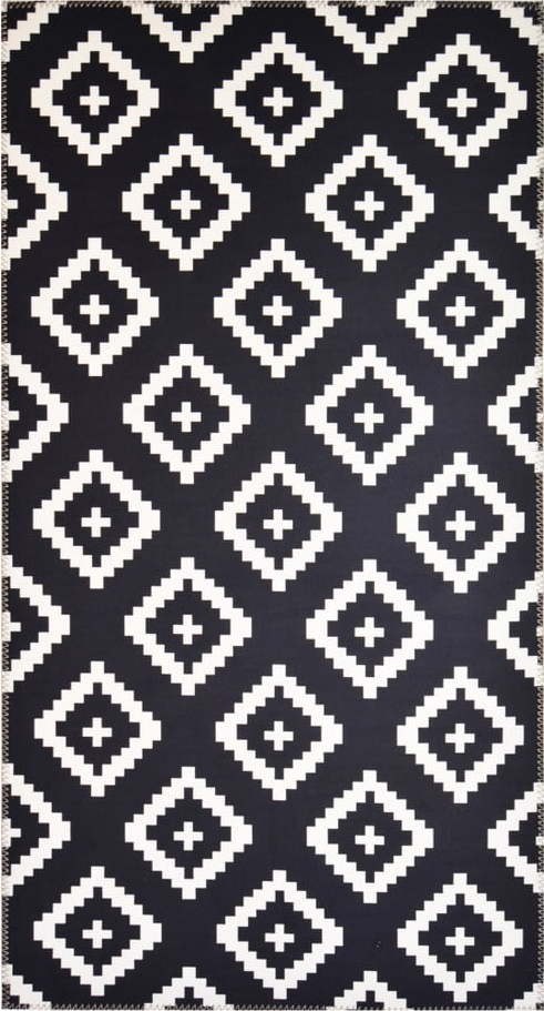 Černobílý koberec Vitaus Geo