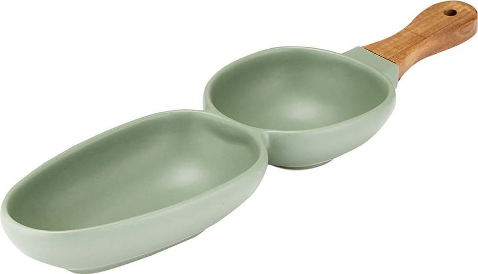 Zelená porcelánová servírovací miska