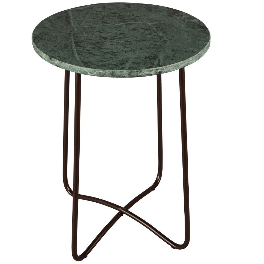 Zelený mramorový odkládací stolek DUTCHBONE
