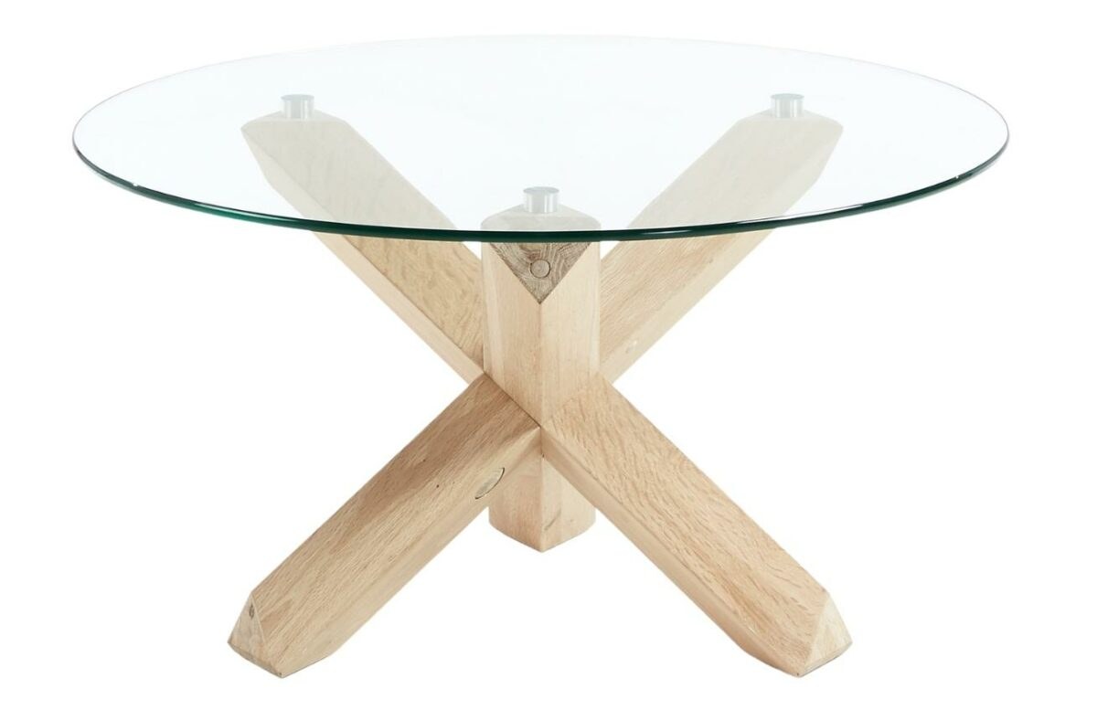 Skleněný kulatý konferenční stolek Kave Home