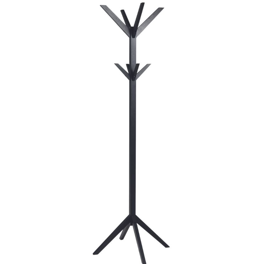Černý dubový stojací věšák ROWICO CONFETTI 178 cm