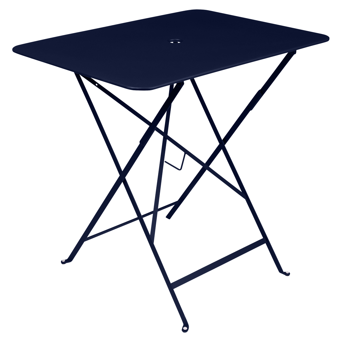 Tmavě modrý kovový skládací stůl Fermob