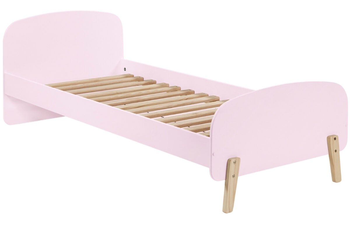 Růžová lakovaná dětská postel Vipack