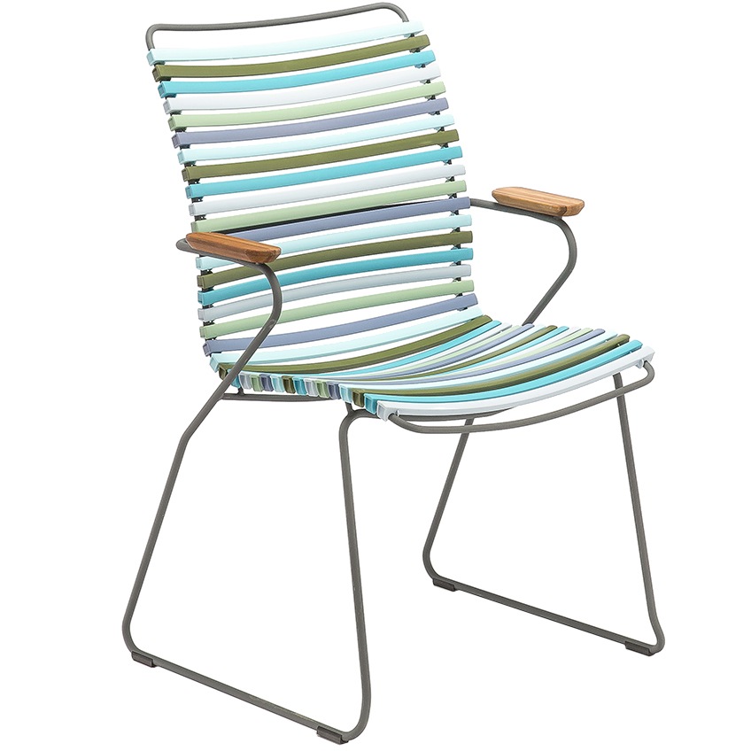 Modrozelená plastová zahradní židle HOUE Click II. s