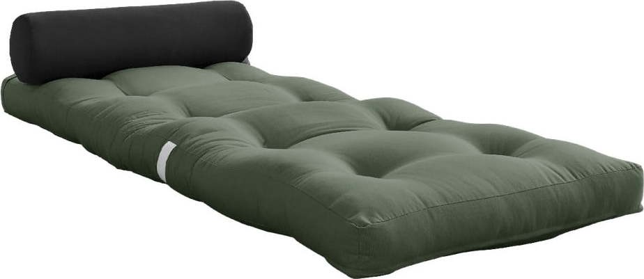 Zelenošedá futonová matrace 70x200 cm Wrap Olive