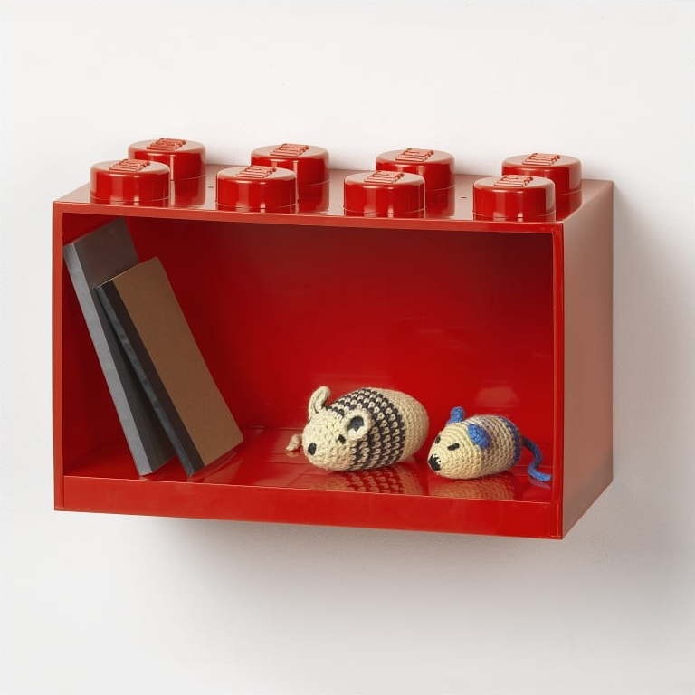 Dětská červená nástěnná police LEGO®