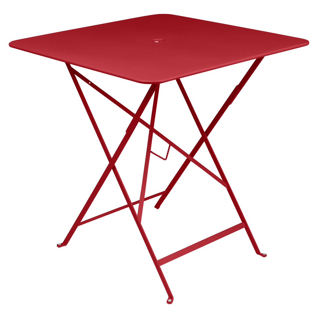 Makově červený kovový skládací stůl Fermob Bistro