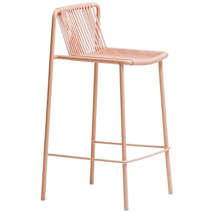 Pedrali Růžová kovová barová židle Tribeca
