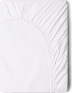 Bílé bavlněné elastické prostěradlo