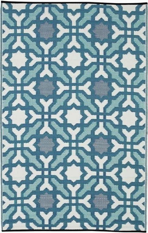 Modro-šedý oboustranný venkovní koberec