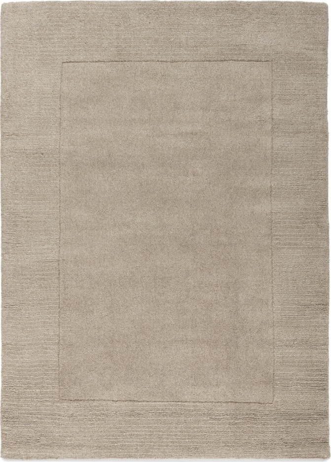 Hnědý vlněný koberec Flair Rugs
