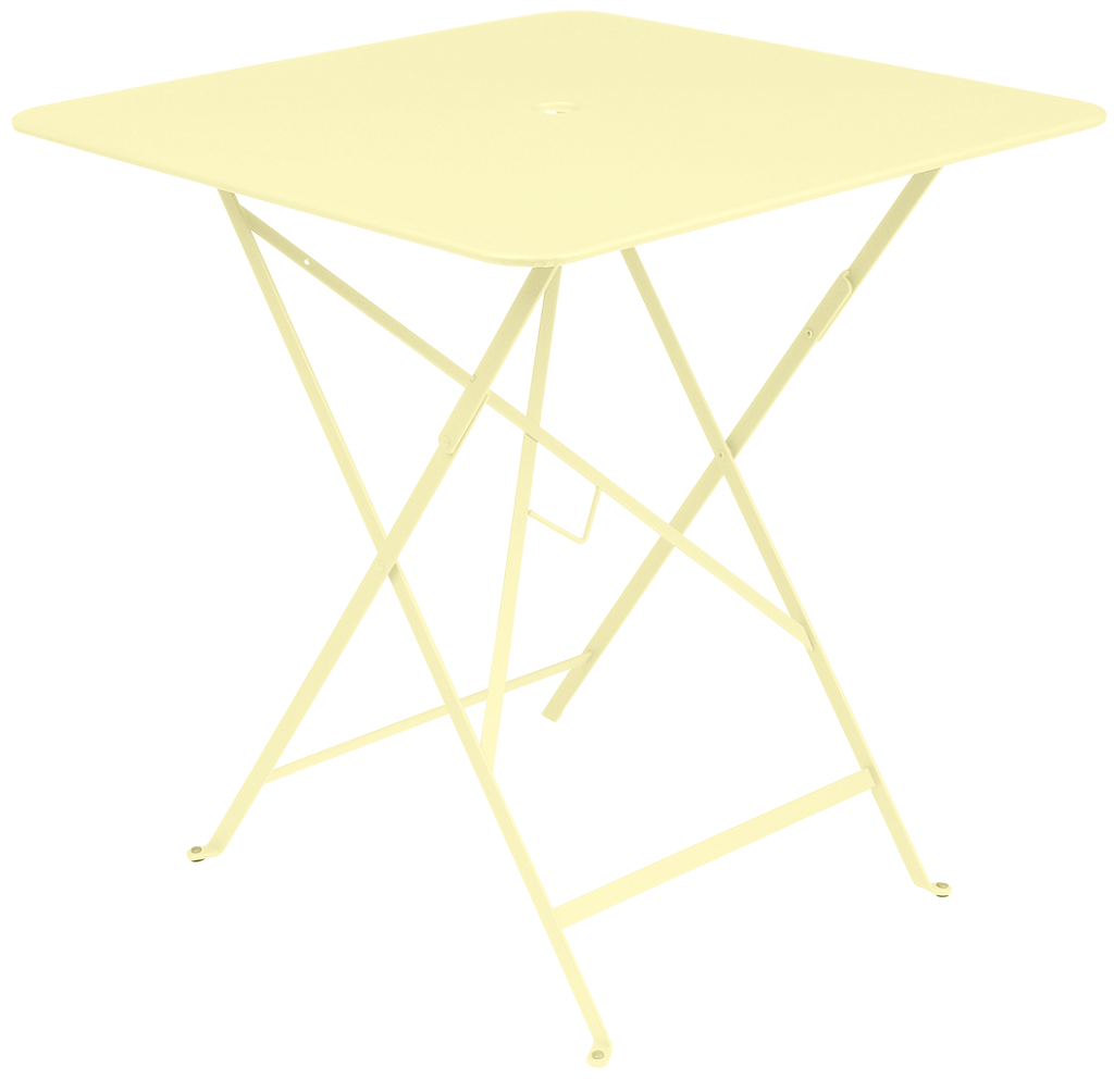 Citronově žlutý kovový skládací stůl Fermob Bistro