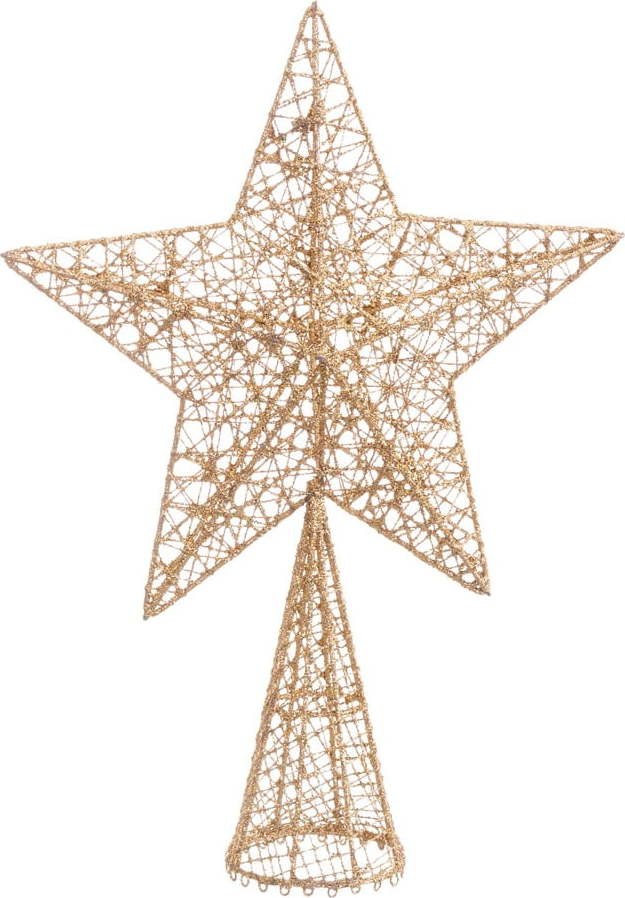 Hvězda na vánoční strom ve zlaté barvě