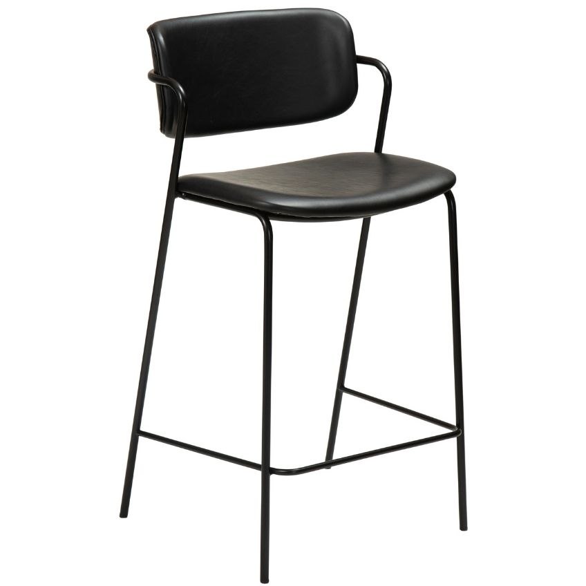 ​​​​​Dan-Form Černá koženková barová židle DAN-FORM