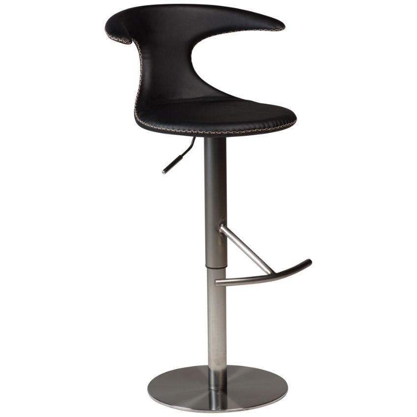 ​​​​​Dan-Form Černá kožená barová židle DAN-FORM
