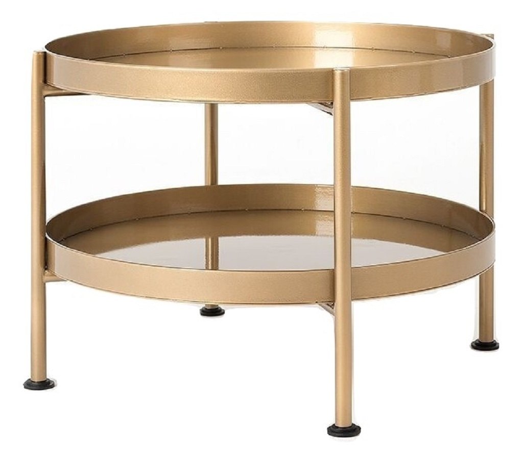 Nordic Design Zlatý kovový konferenční stolek