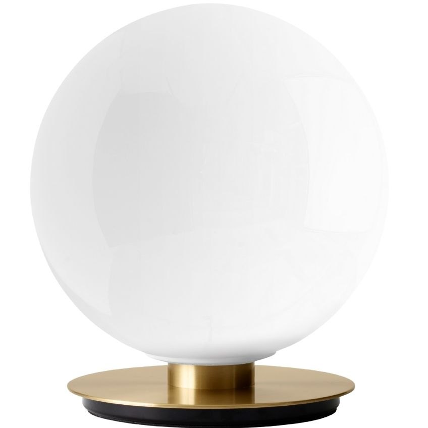 Leskle opálově bílá skleněná nástěnná/stolní lampa