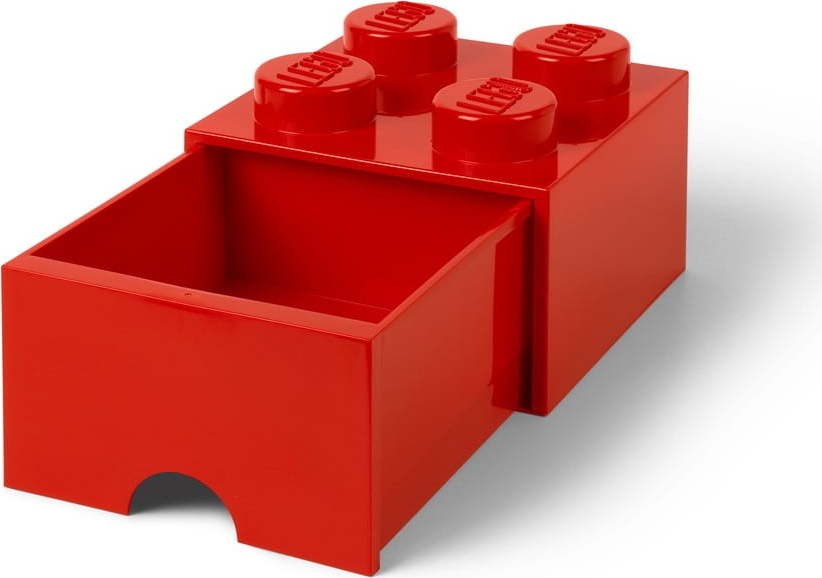 Červený úložný box se