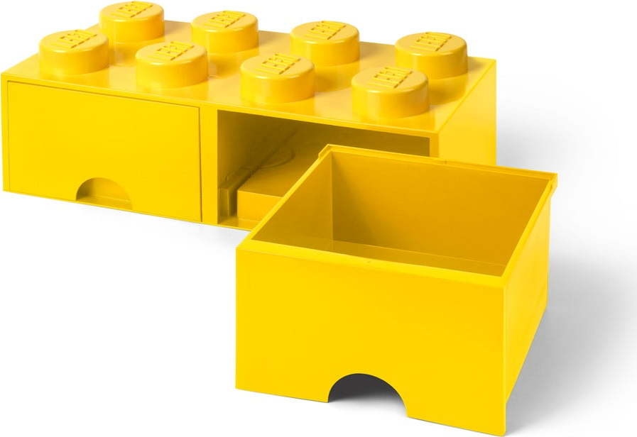 Žlutý úložný box se dvěma