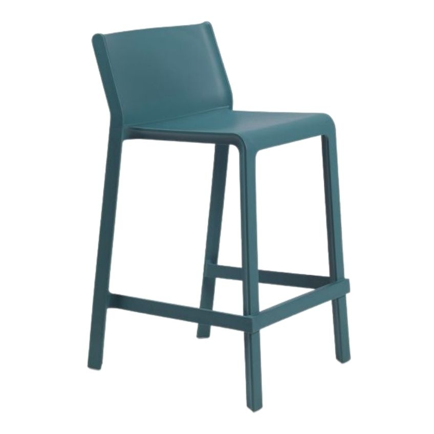 Nardi Petrolejově modrá plastová barová židle Trill