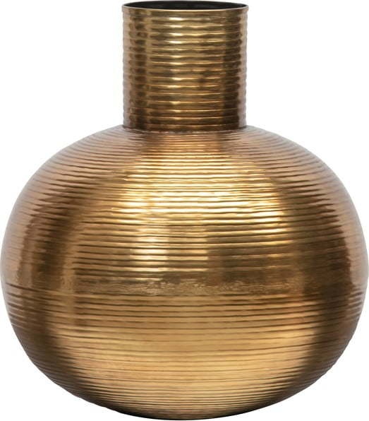 Kovová váza ve zlatém dekoru
