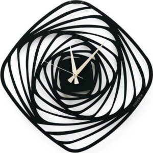 Černé kovové nástěnné hodiny Girdap