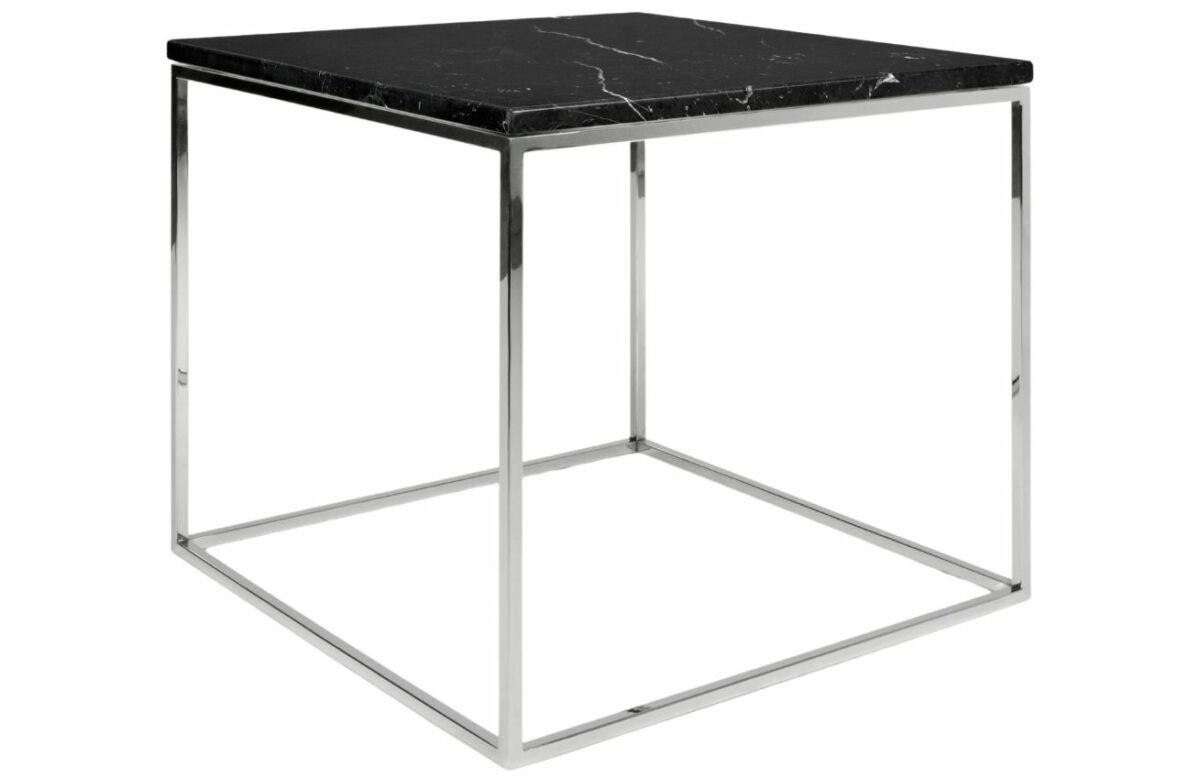 Černý mramorový odkládací stolek TEMAHOME Gleam 50 x
