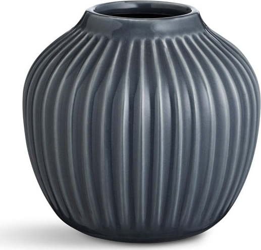 Antracitová kameninová váza Kähler Design