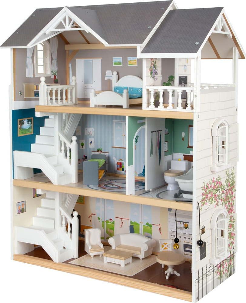 Dětský dřevěný dům pro panenky