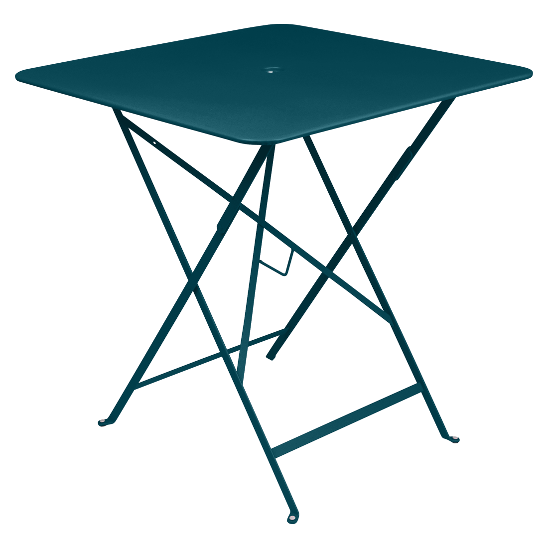 Modrý kovový skládací stůl Fermob Bistro