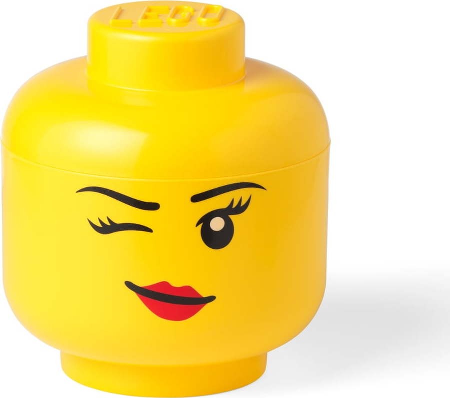 Žlutý úložný box ve tvaru hlavy LEGO®
