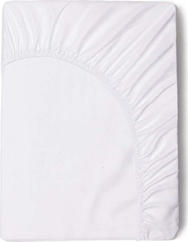 Bílé elastické prostěradlo z bavlněného