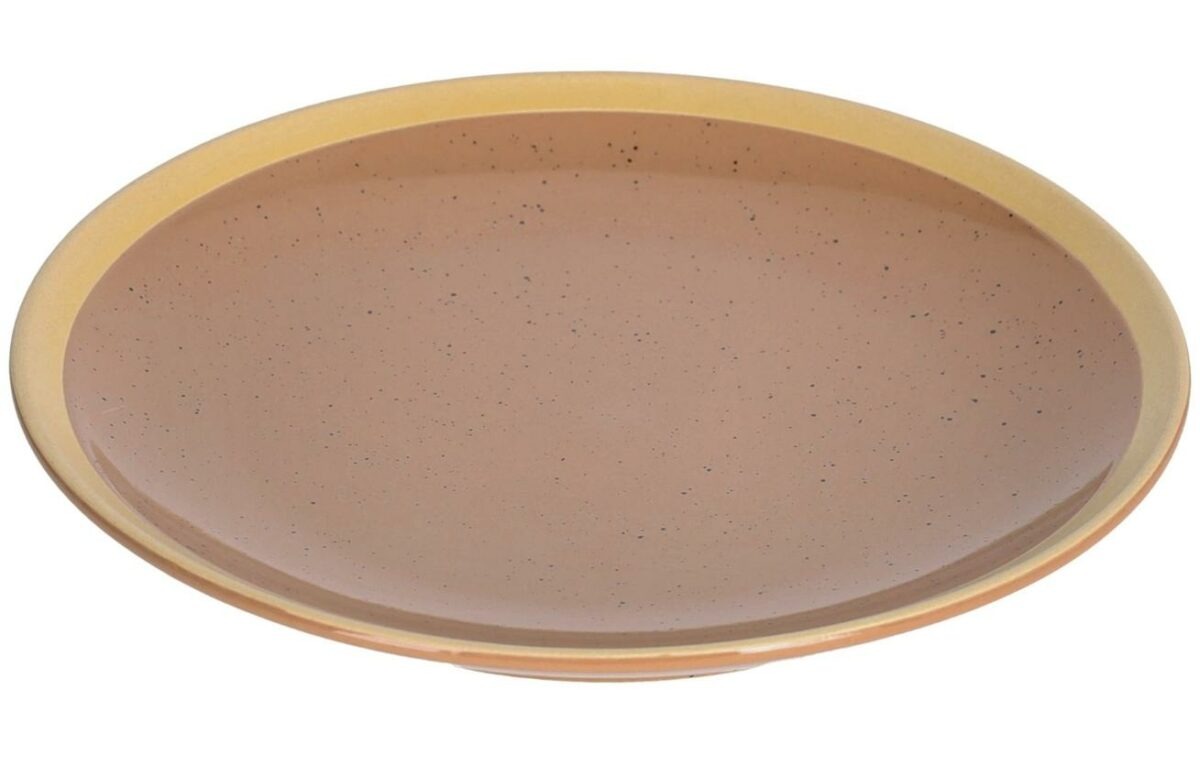 Světle hnědý keramický dezertní talíř Kave