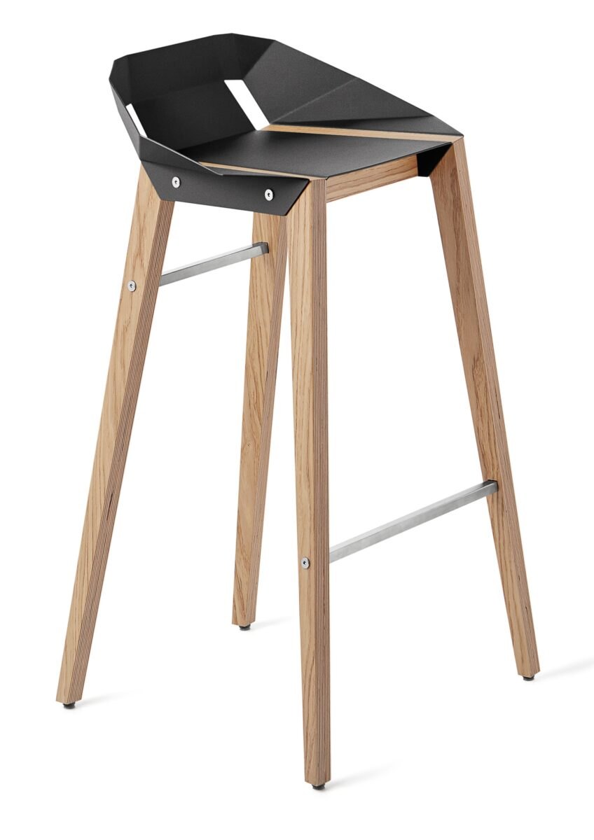 Černá hliníková barová židle Tabanda DIAGO 75