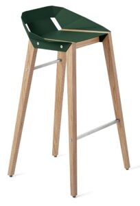 Lahvově zelená hliníková barová židle Tabanda DIAGO