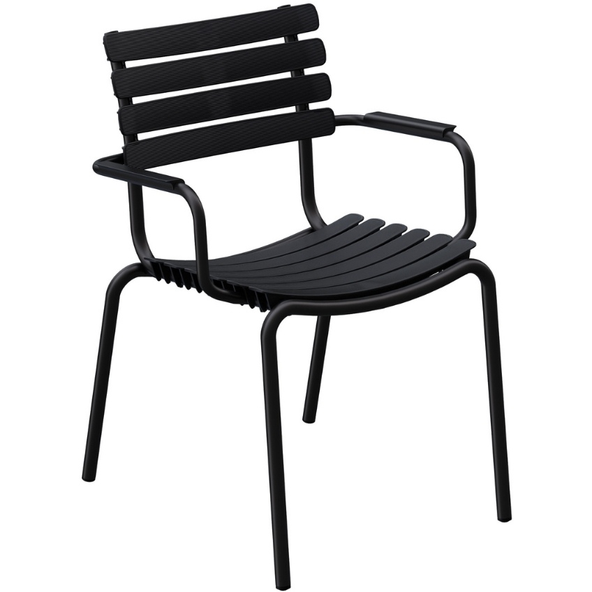 Černá plastová zahradní židle HOUE