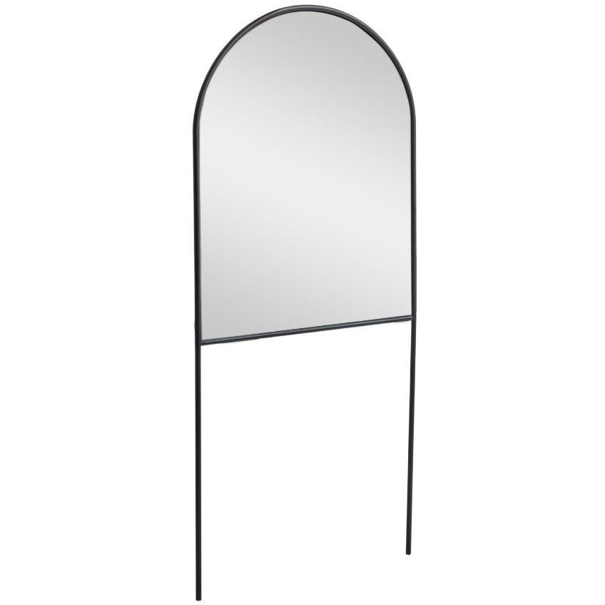Černé kovové stojací zrcadlo Kave Home Nazara 161 x